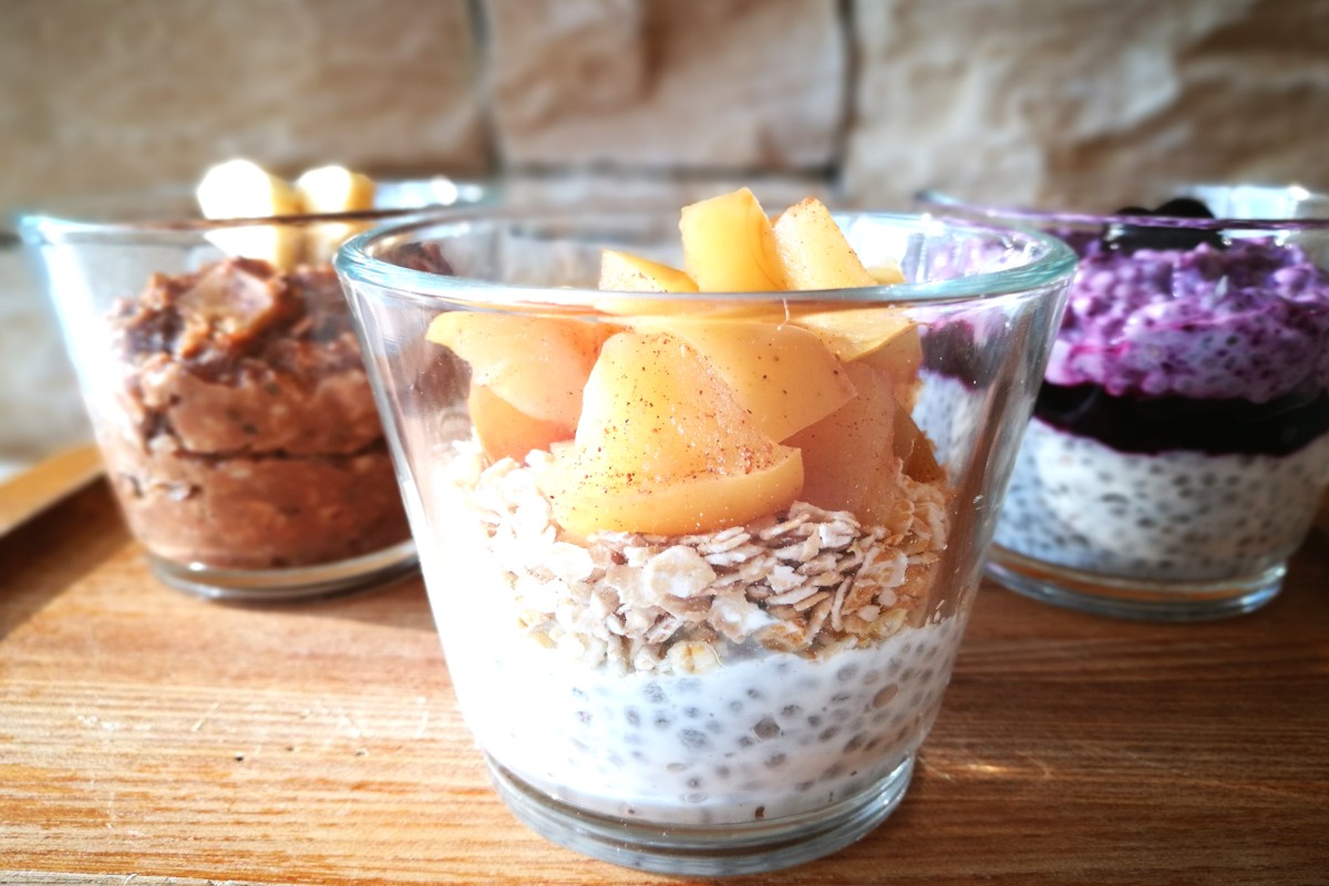 Chiapudding mit Zimtäpfeln, Apfel, Zimt, Chia, Superfood, healthyfood, Foodtrend, Frühstück, Dessert, Nachspeise, vegetarisch kochen, vegan, was esse ich heute, was soll ich heute kochen, Party, Gäste,